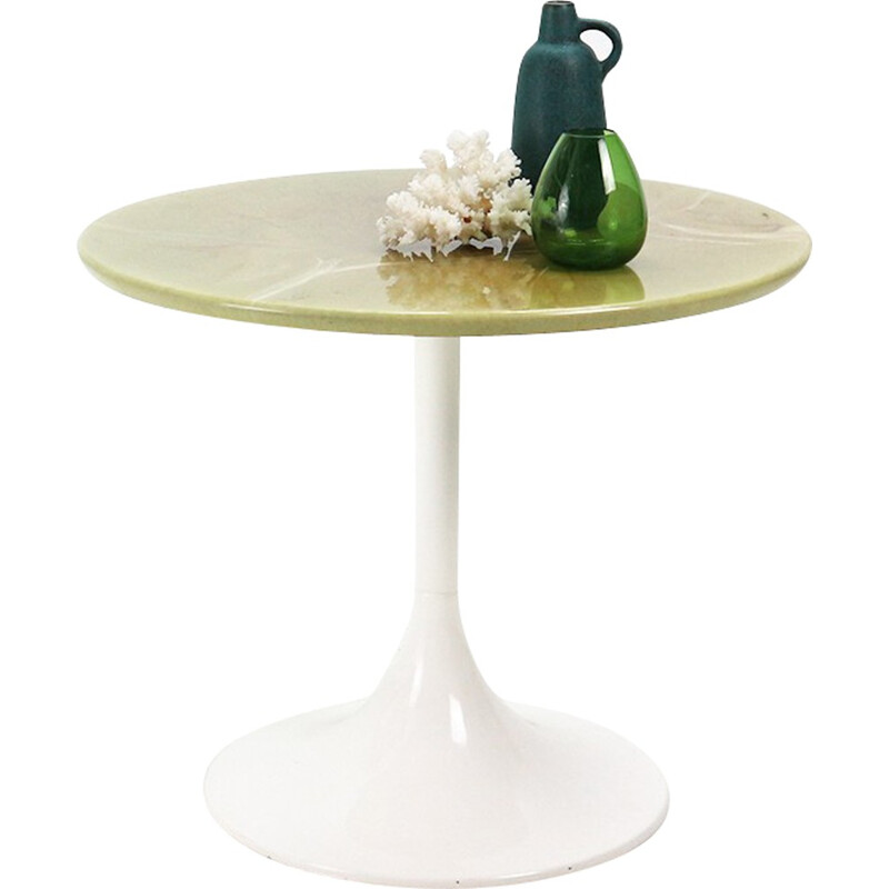 Tulip table with artificial marble top - 1970s