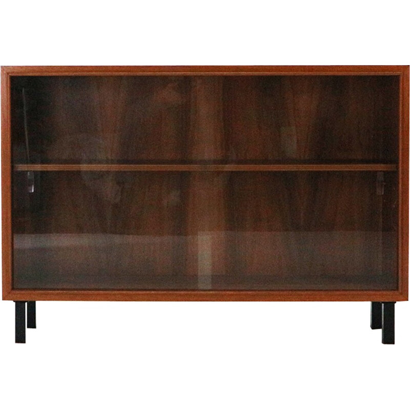 Small vintage walnut cabinet produced by DWM - 1960s