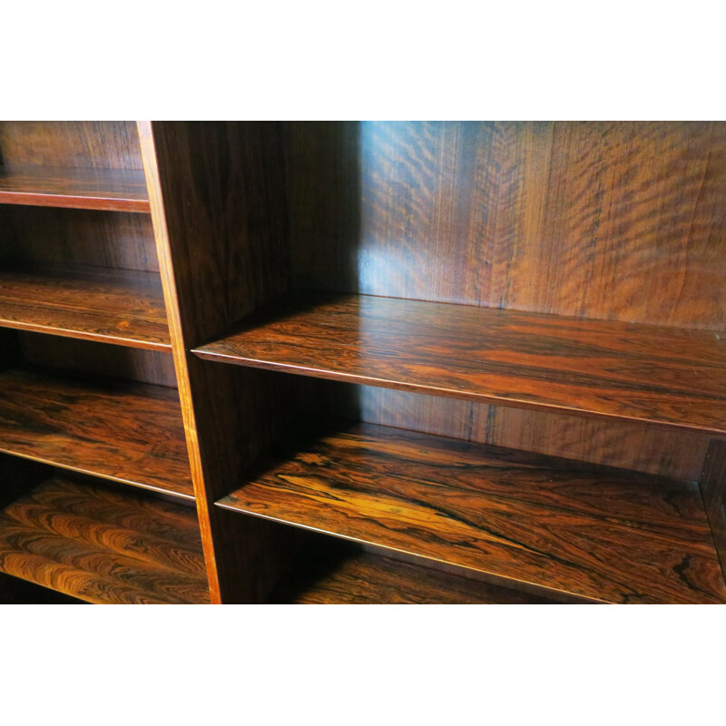 Vintage Danish Rosewood Bookshelf on Steel Base - 1960s