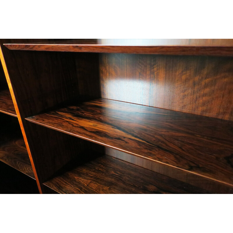 Vintage Danish Rosewood Bookshelf on Steel Base - 1960s