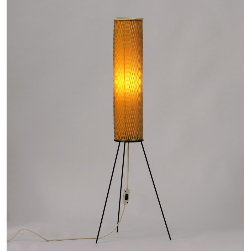 "Raketa" vintage yellow floor lamp by Joseph Hurka - 1960s