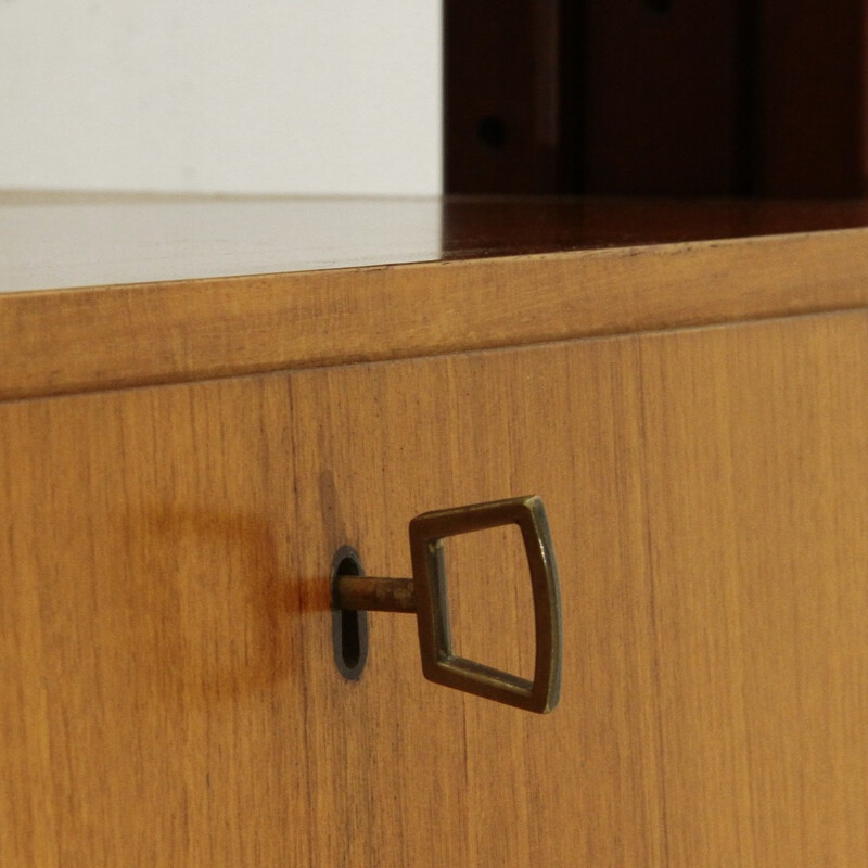 Italian wall unit system in teak - 1960s