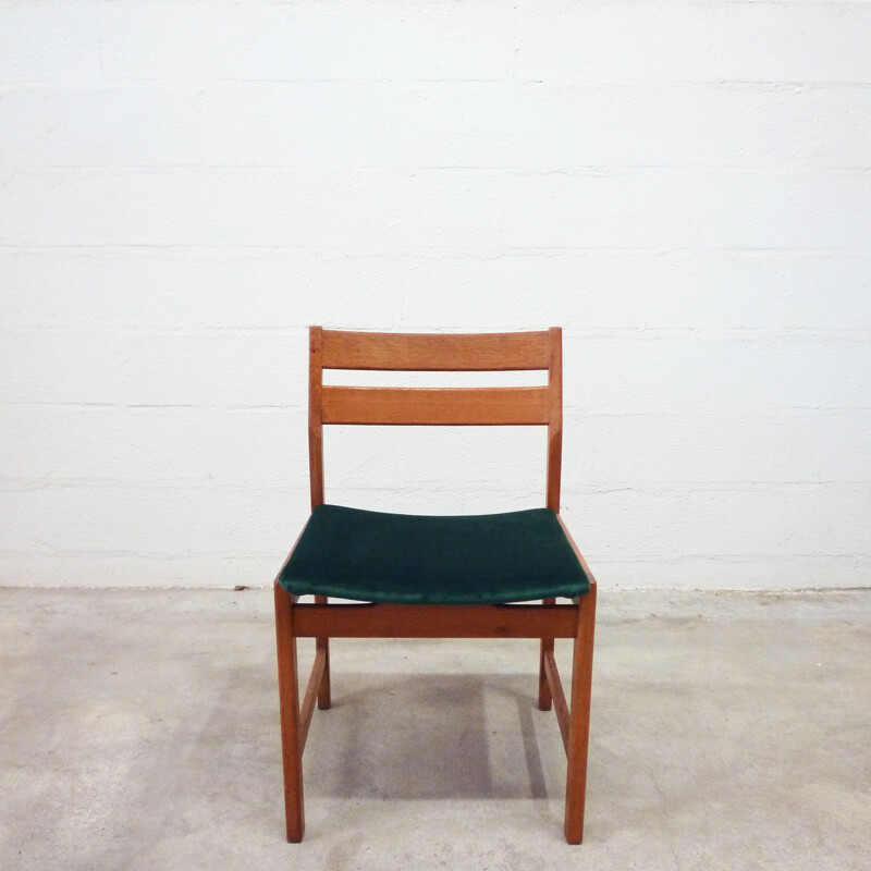 Set of 4 Danish teak table chairs - 1960s