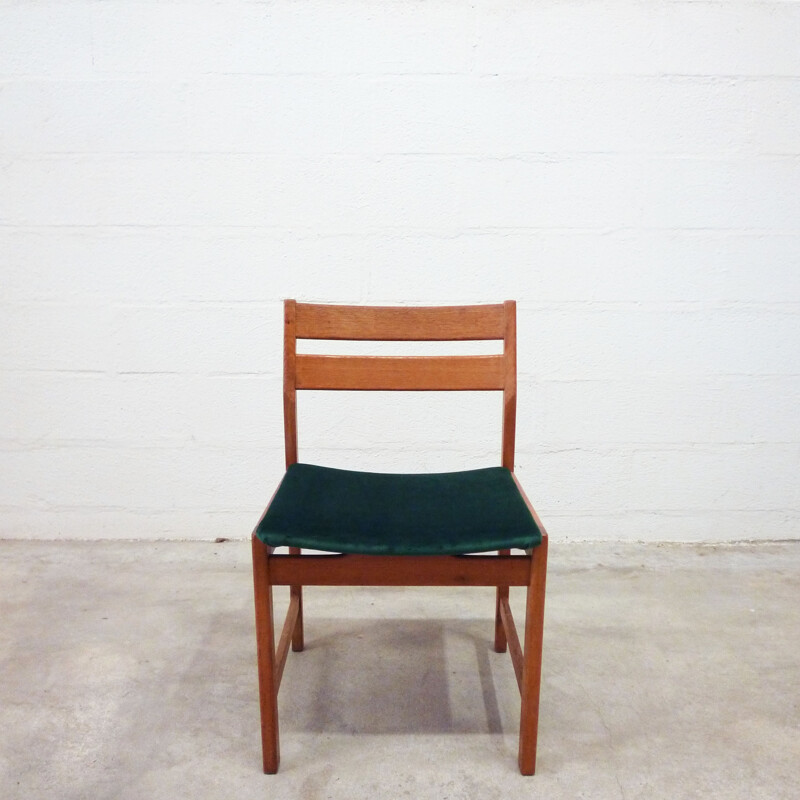 Suite de 4 chaises de tables danoise en teck - 1960