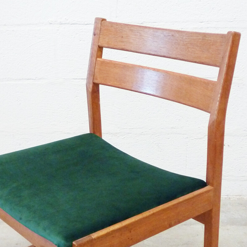 Set of 4 Danish teak table chairs - 1960s