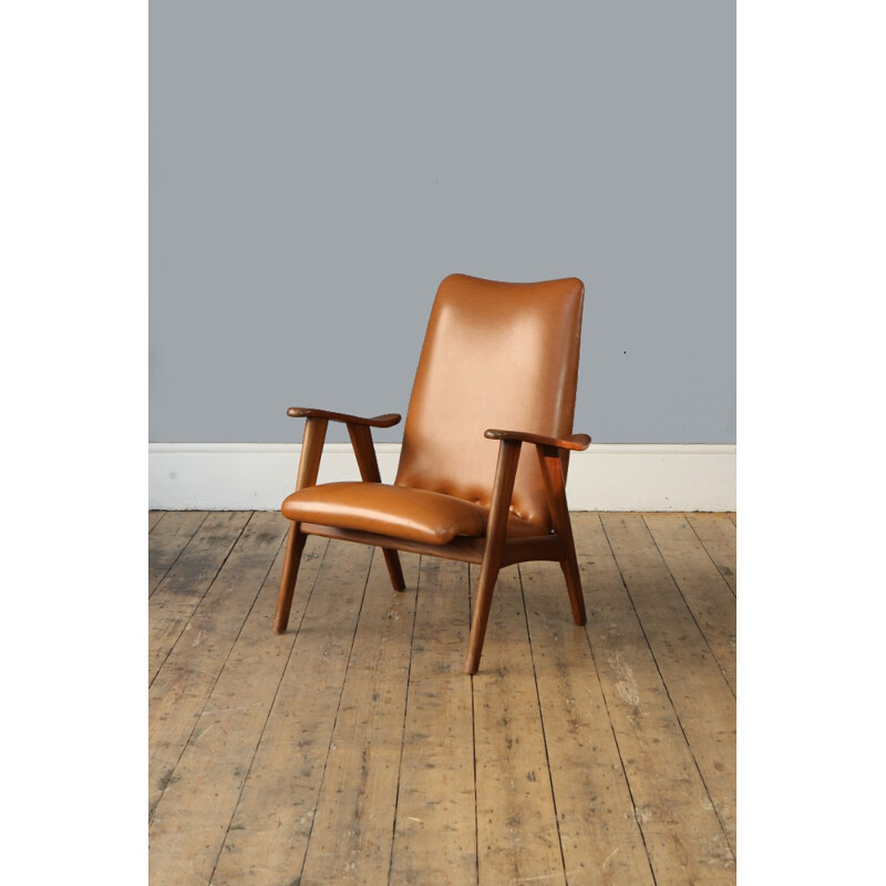 High Back Mid Century Armchair by Louis van Teeffelen - 1960s