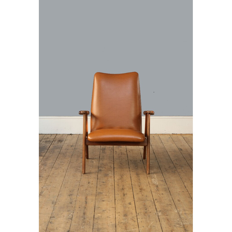 High Back Mid Century Armchair by Louis van Teeffelen - 1960s