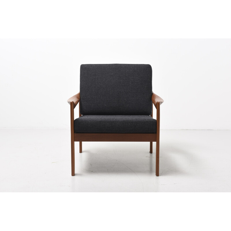 Fauteuil vintage en teck de Illum Wikkelso - 1960