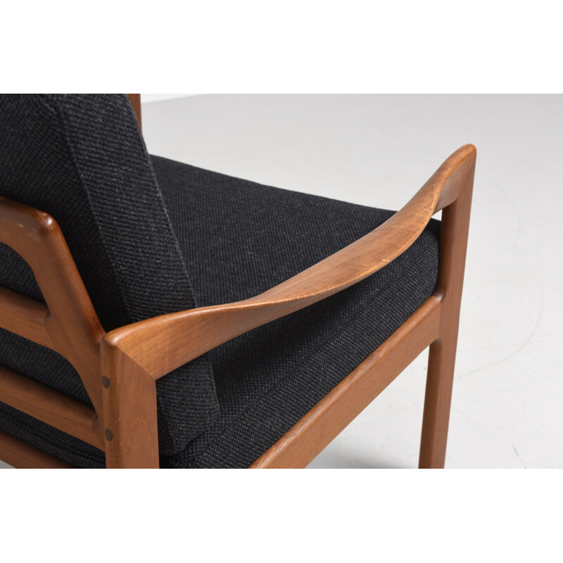 Teak vintage armchair by Illum Wikkelso - 1960s