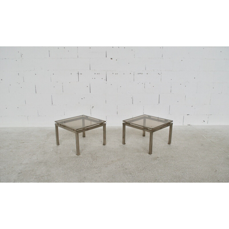 Pair of side table by Guy Lefèvre for Jansen - 1970s