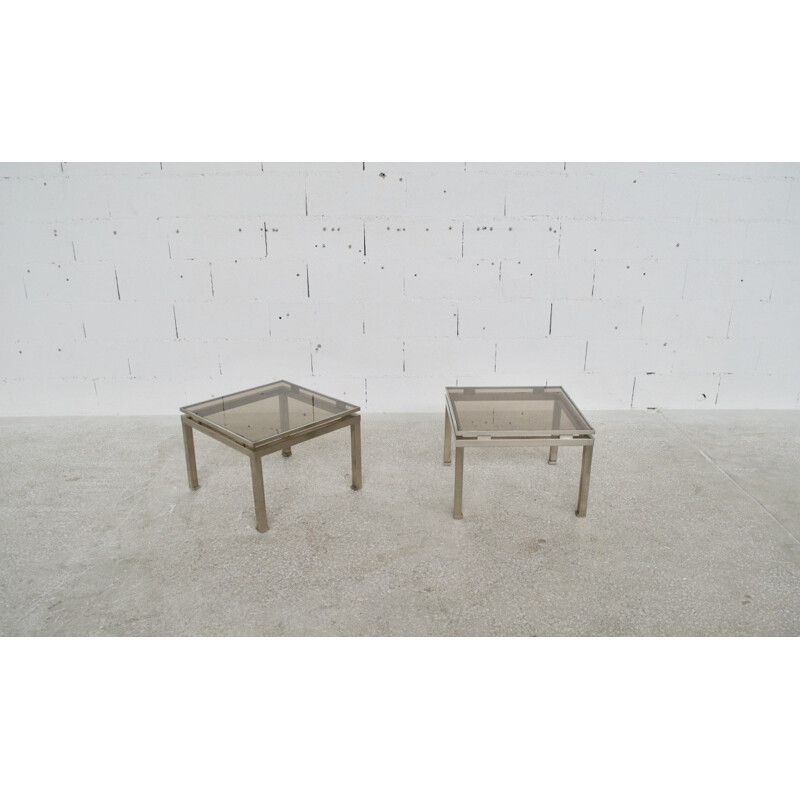 Pair of side table by Guy Lefèvre for Jansen - 1970s