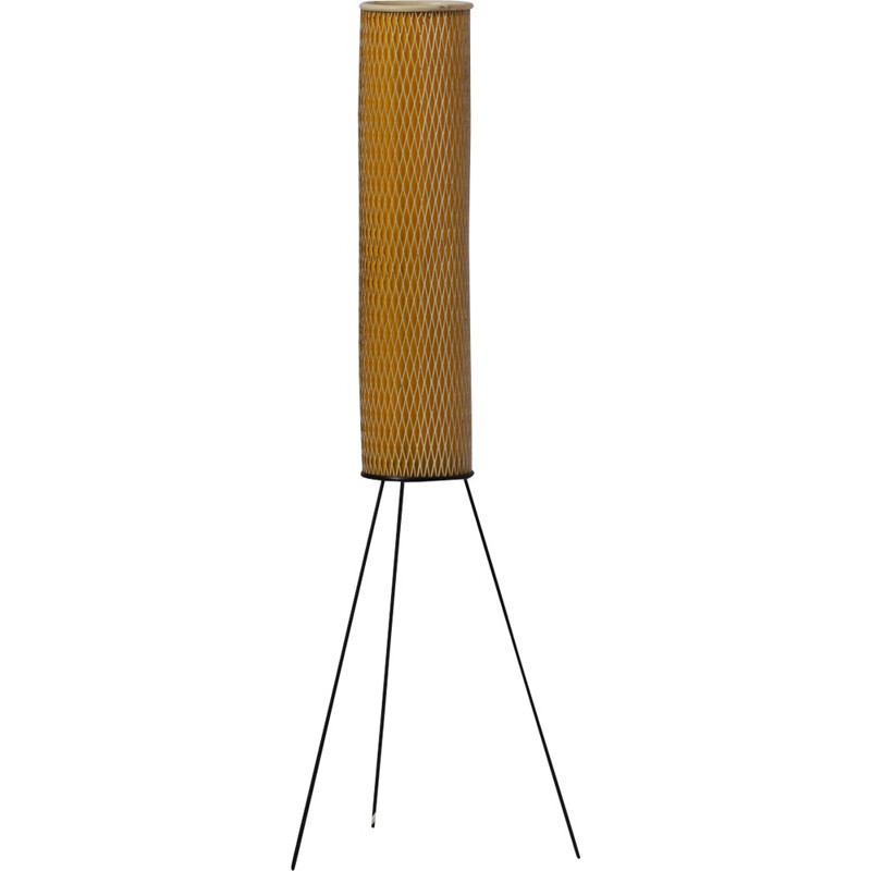 "Raketa" vintage yellow floor lamp by Joseph Hurka - 1960s