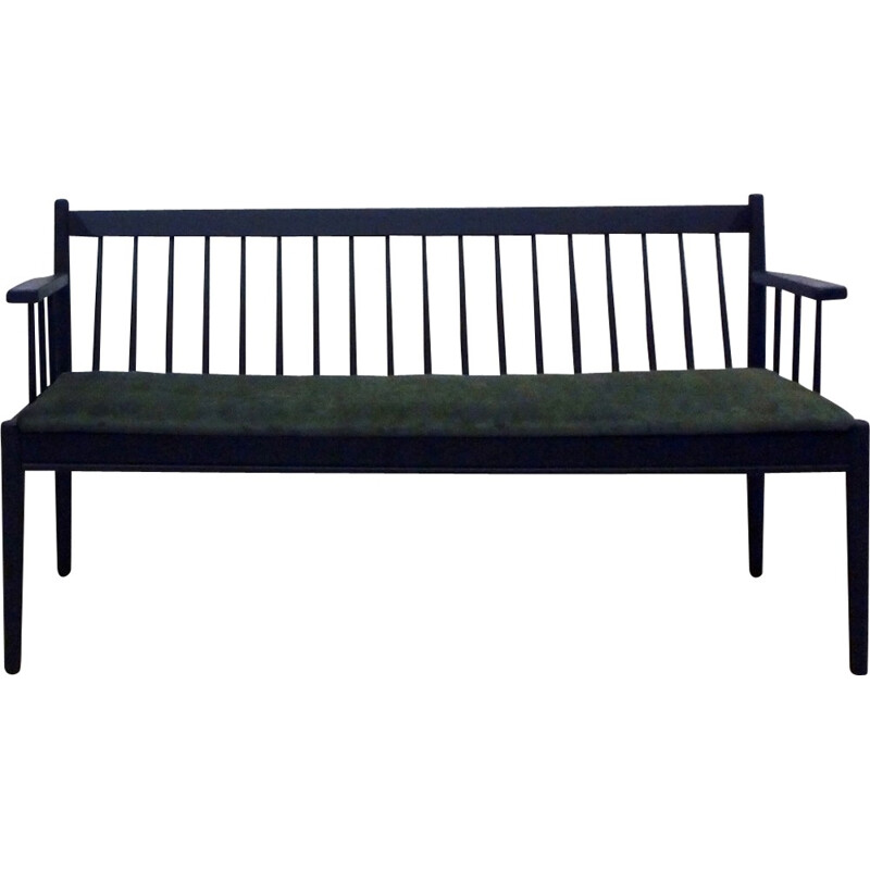 Bench with sticks upholstered in velvet - 1960s