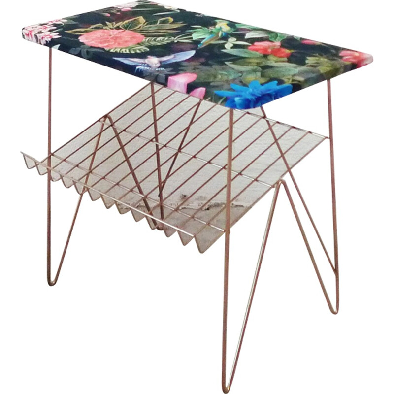 Floral top side table - 1990s