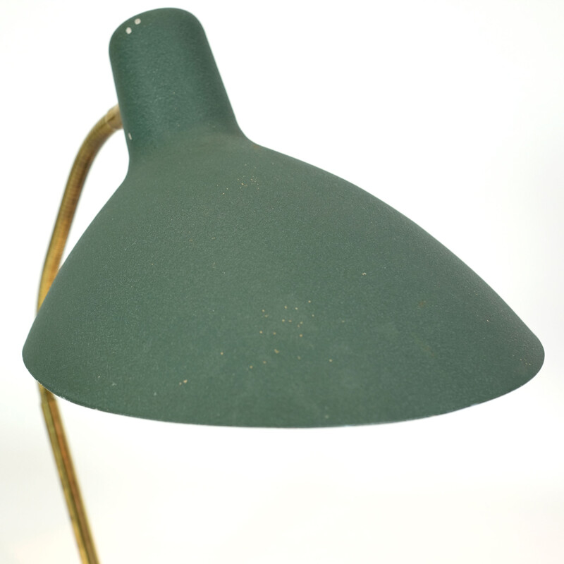 Vintage green table lamp in metal - 1950s.