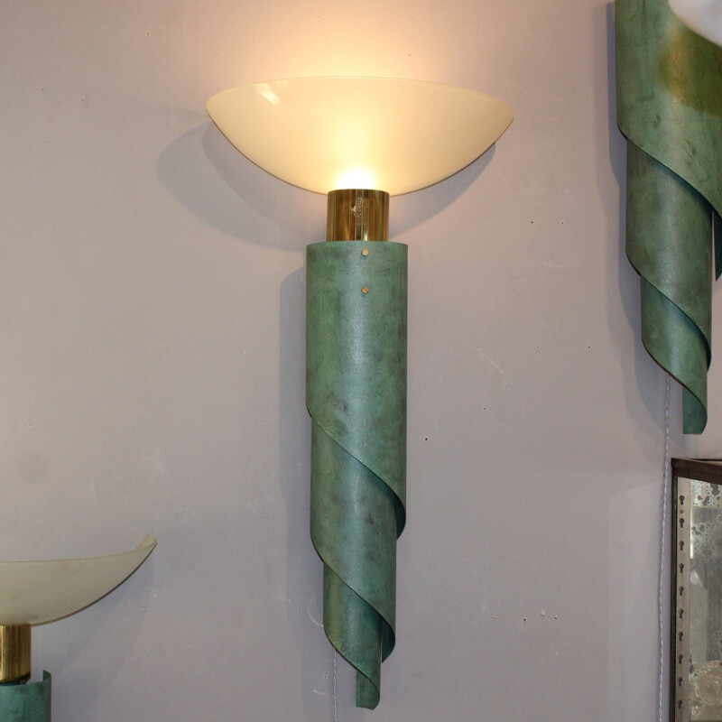 Pair of wall lamps by an architect - 1990s
