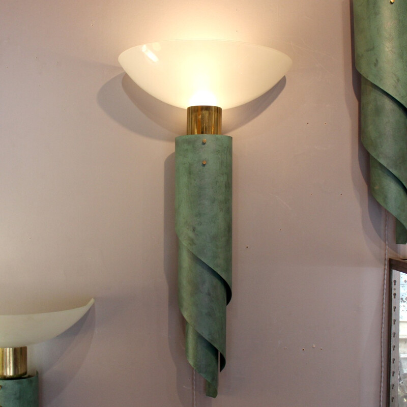 Pair of wall lamps by an architect - 1990s