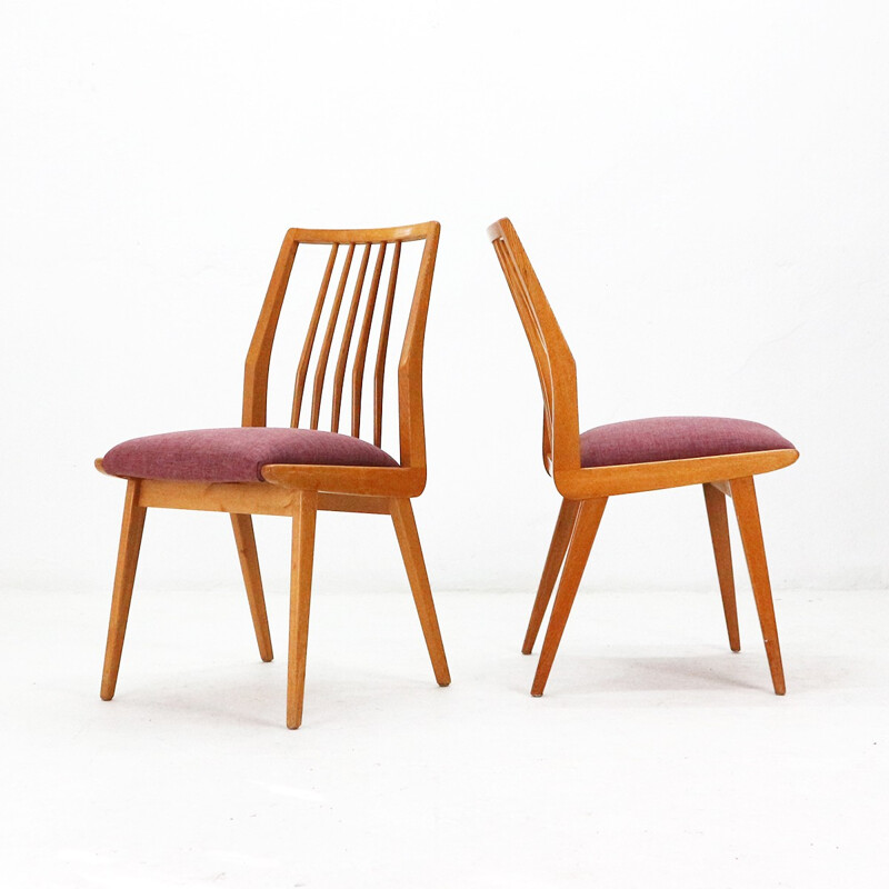 Paire de chaises vintage en frêne - 1950