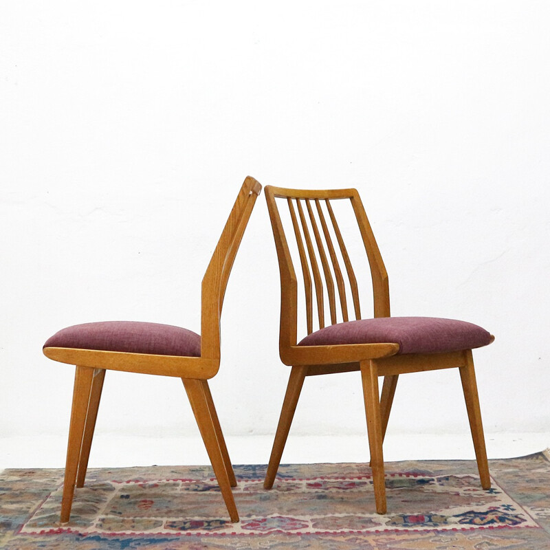 Pair of vintage ashwood chairs - 1950s