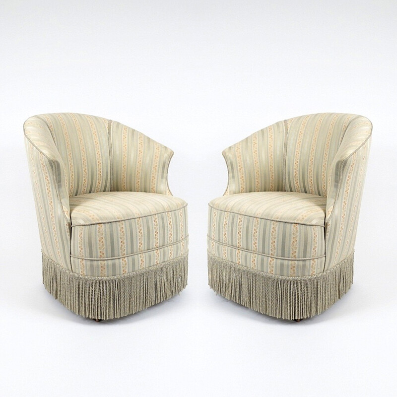 Set of 2 Swedish vintage easy chairs - 1940s