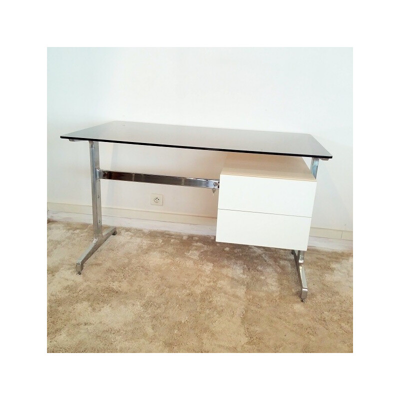 Vintage desk in chromium - 1970s