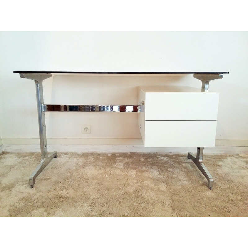 Vintage desk in chromium - 1970s