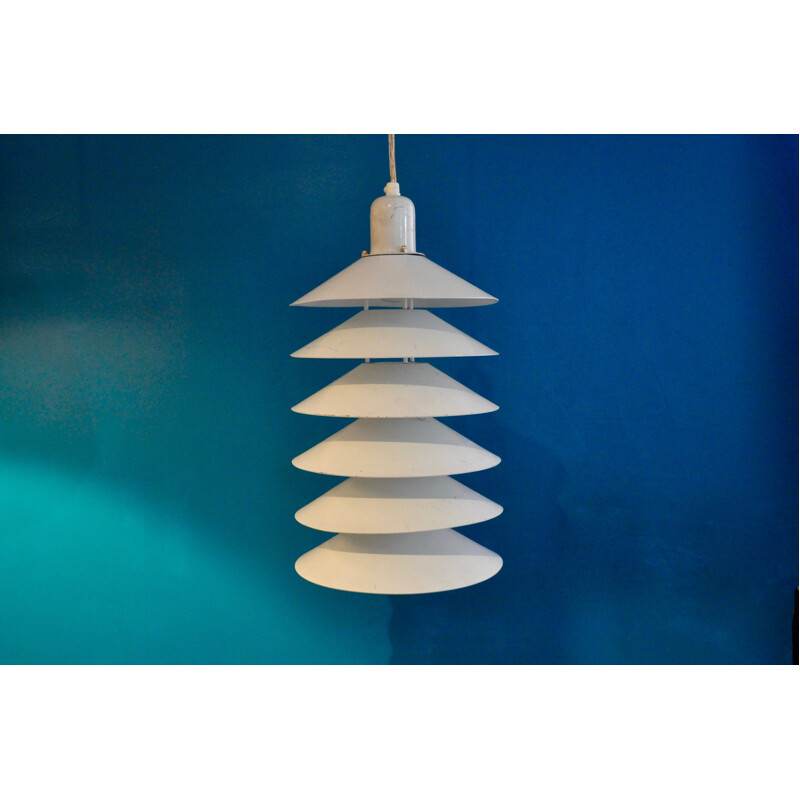 Vintage "Tip-Top" white hanging lamp by Jørgen Gammelgaard - 1970s