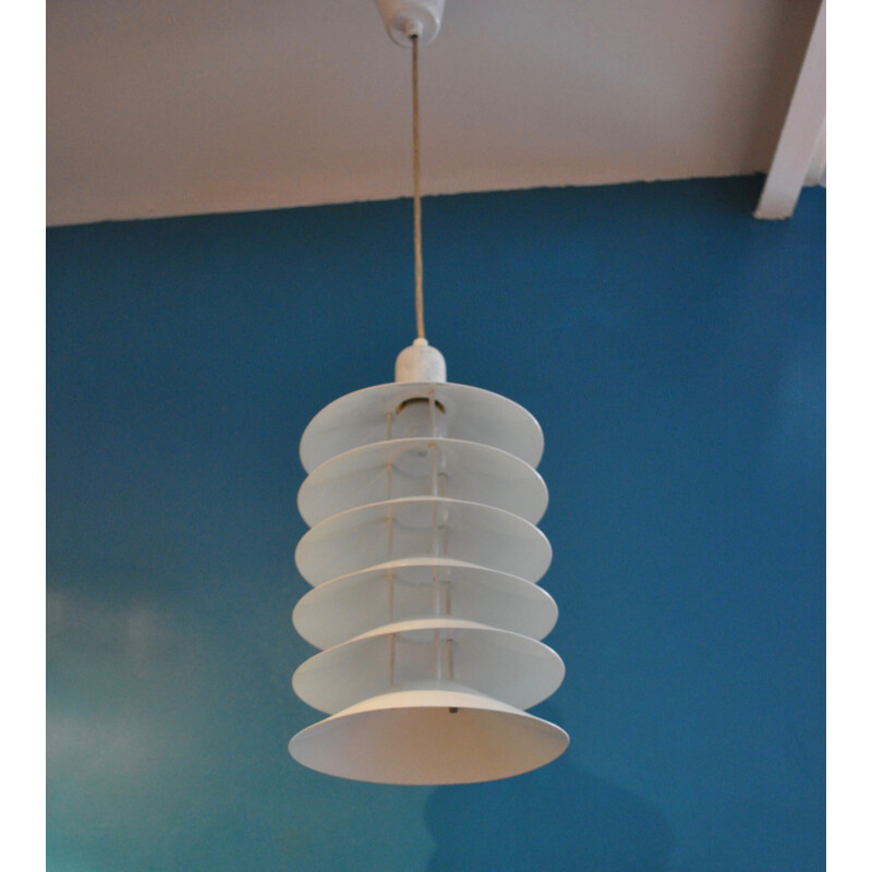 Vintage "Tip-Top" white hanging lamp by Jørgen Gammelgaard - 1970s