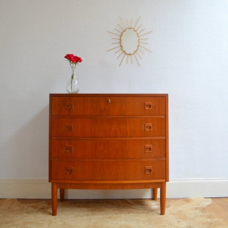 Mid-century teak 4 chest of drawers - 1960s