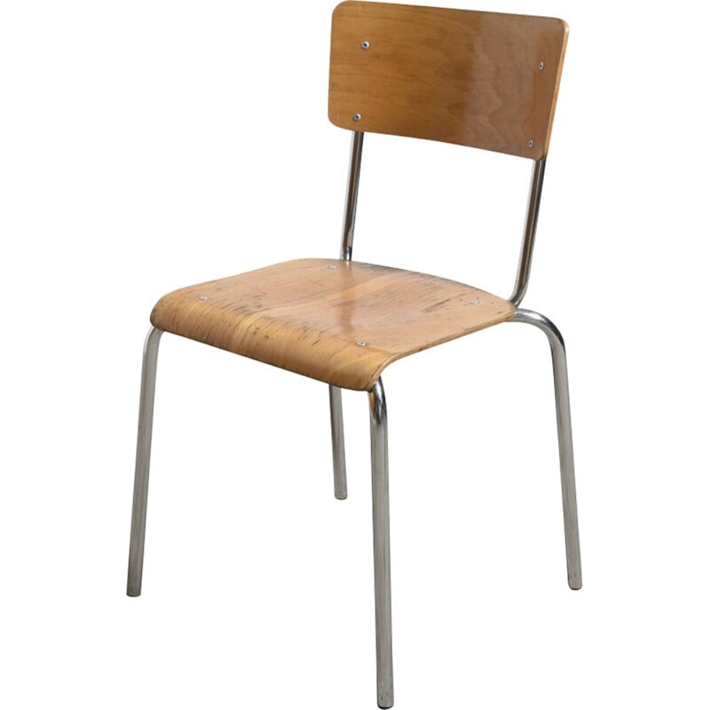 Tubax vintage houten stoel - 1960