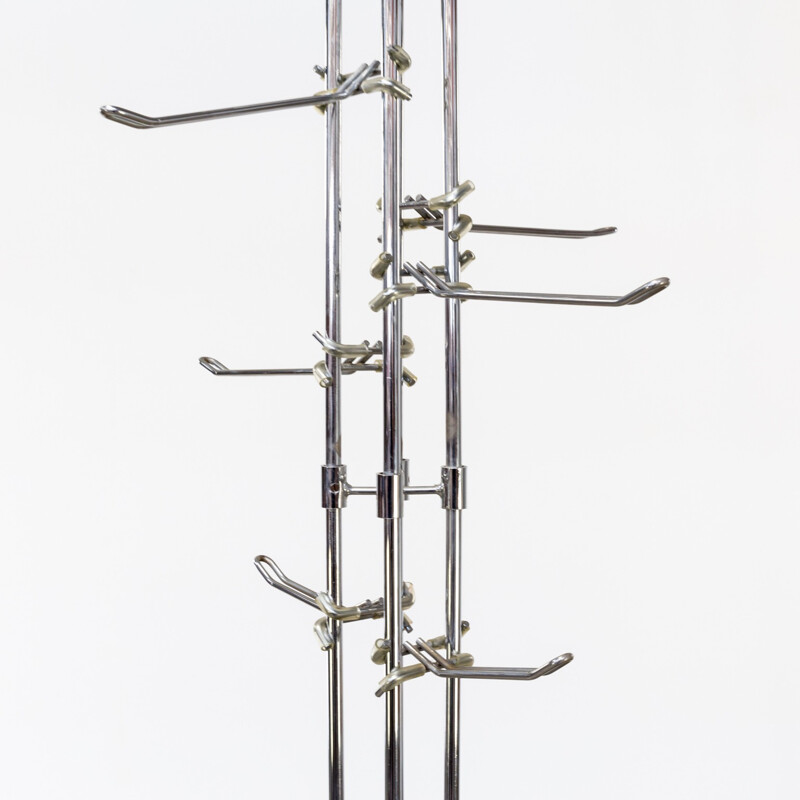 Chrome design coat rack - 1980