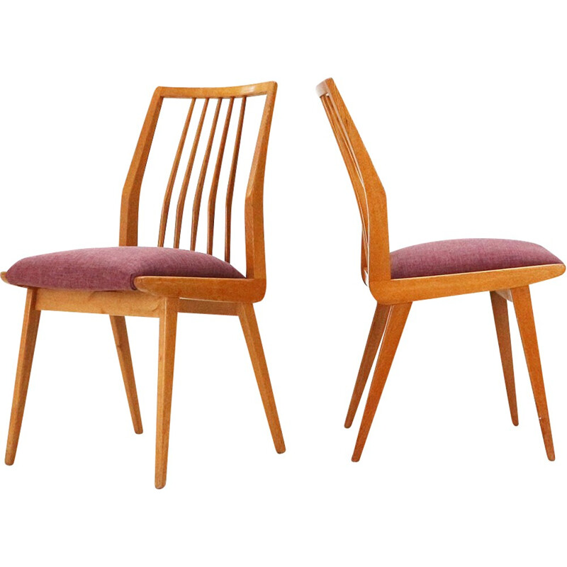 Pair of vintage ashwood chairs - 1950s