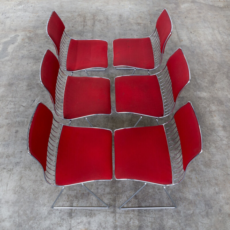 Set of 6 dining chair by  Rudi Verelst for Novalux - 1970s
