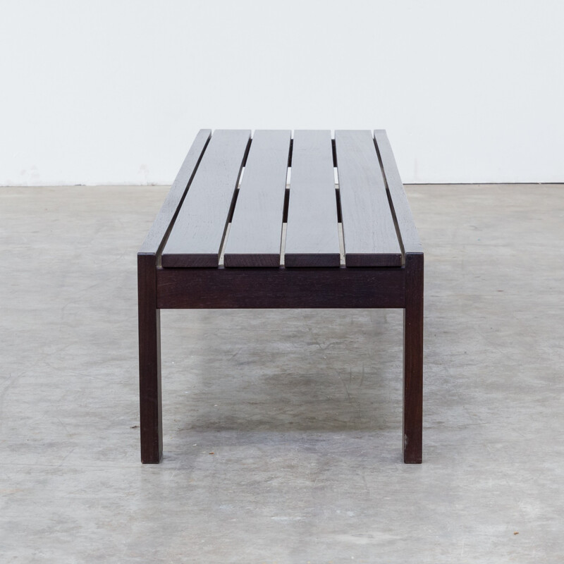 Wengé slatted bench - 1970s