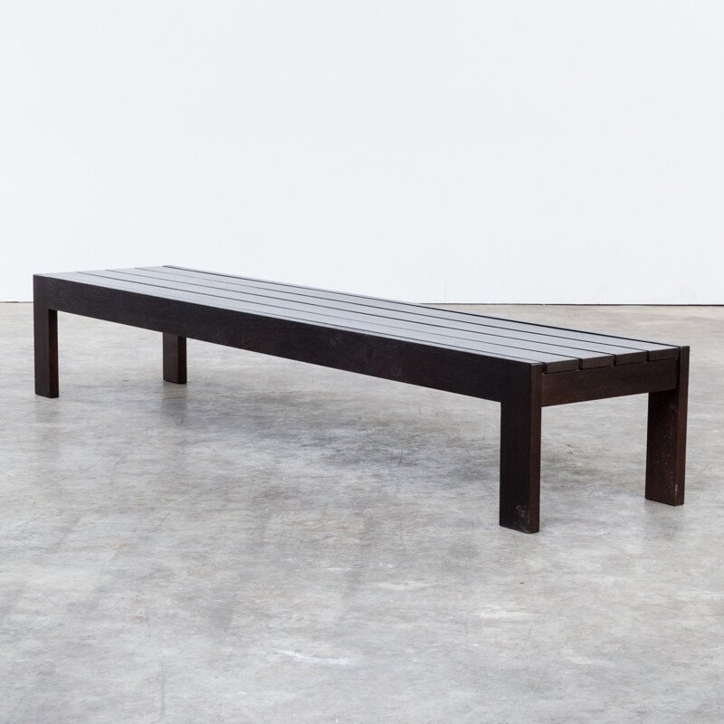 Wengé slatted bench - 1970s