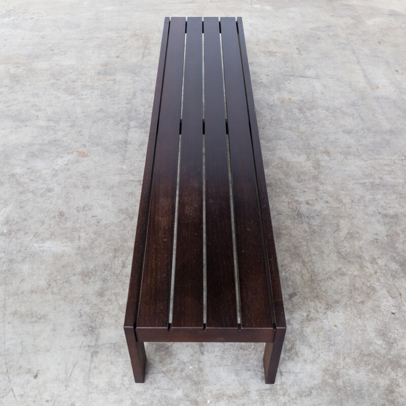 Wengé slatted bench - 1970s