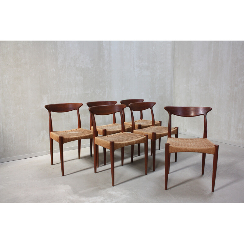 Set of 6 Scandinavian Dining Chairs by Arne Hovmand Olsen - 1960s