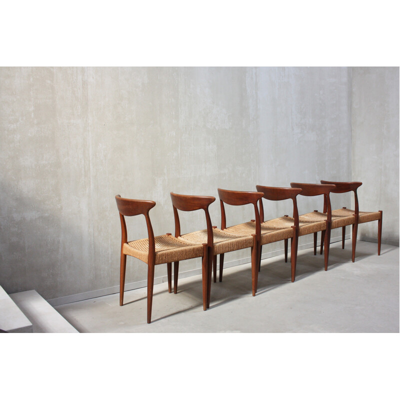 Set of 6 Scandinavian Dining Chairs by Arne Hovmand Olsen - 1960s