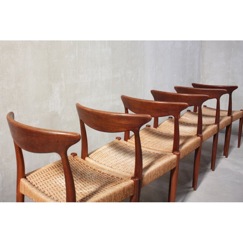 Set of 6 Scandinavian Dining Chairs by Arne Hovmand Olsen - 1960s