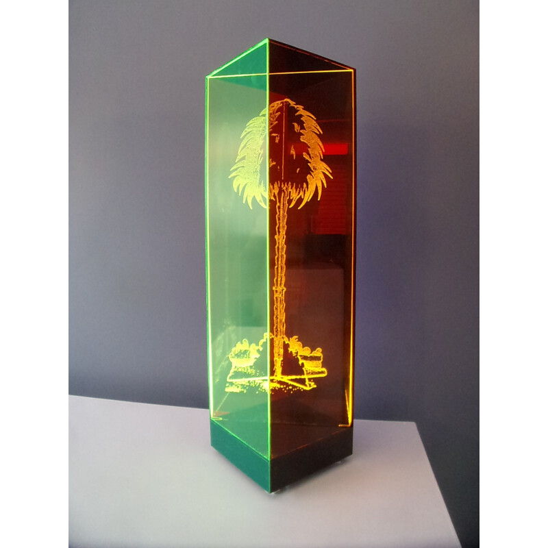 Palm tree plexiglas Lamp by Gino marotta for Artbeat - 2000