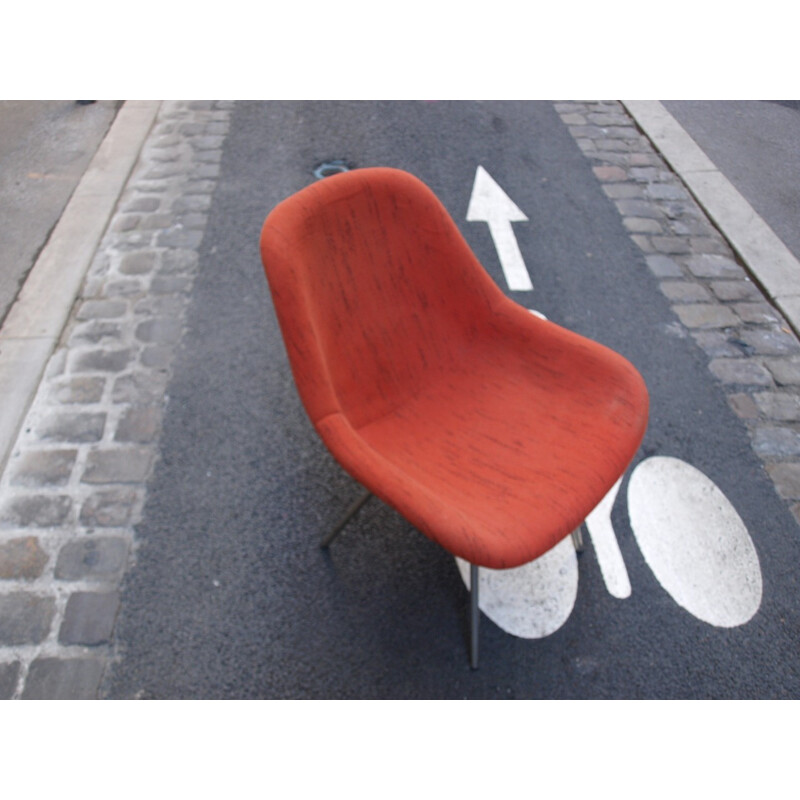 Vintage german red armchair - 1950s