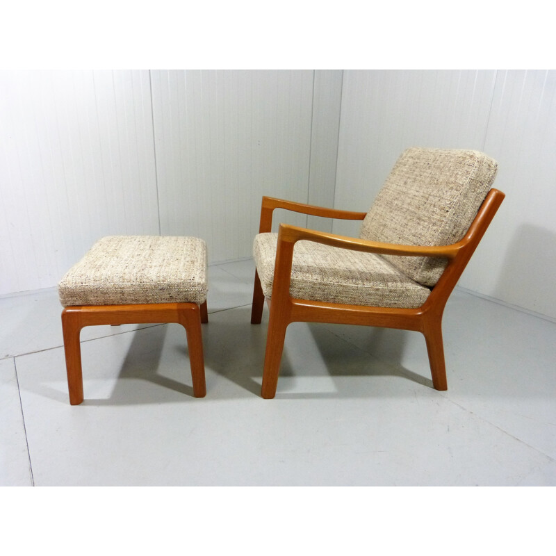 Easy Chair & Footstool Senator by Ole Wanscher - 1960s