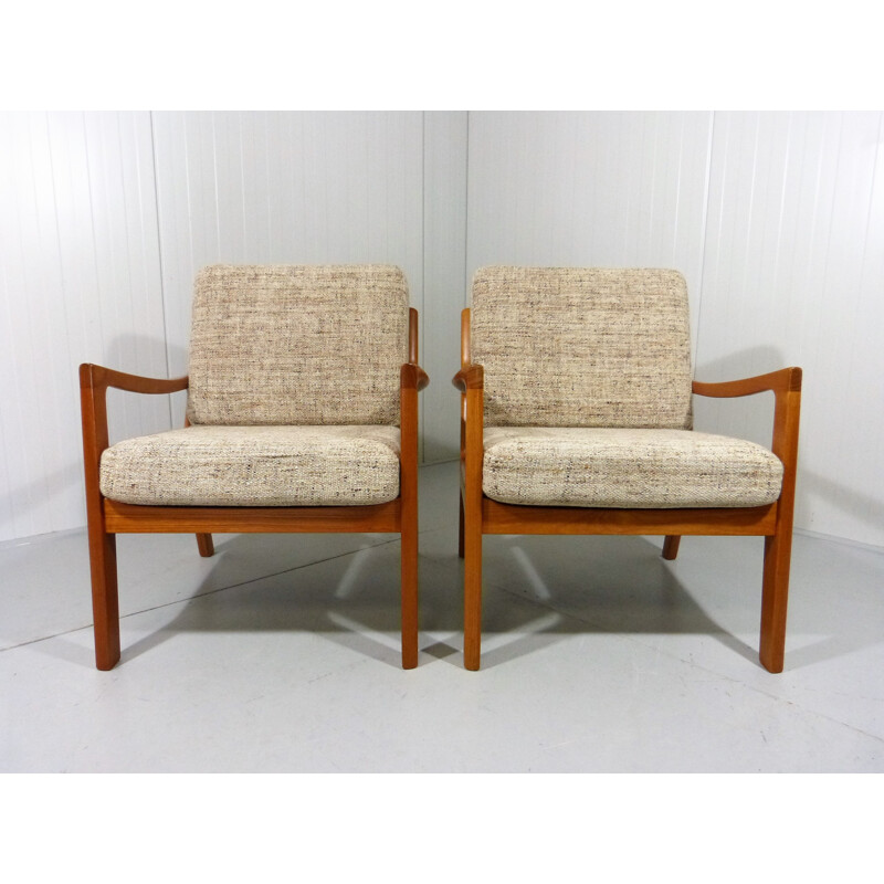 Paire de fauteuils modèle "Senator" par Ole Wanscher pour Jeppesen  - 1960