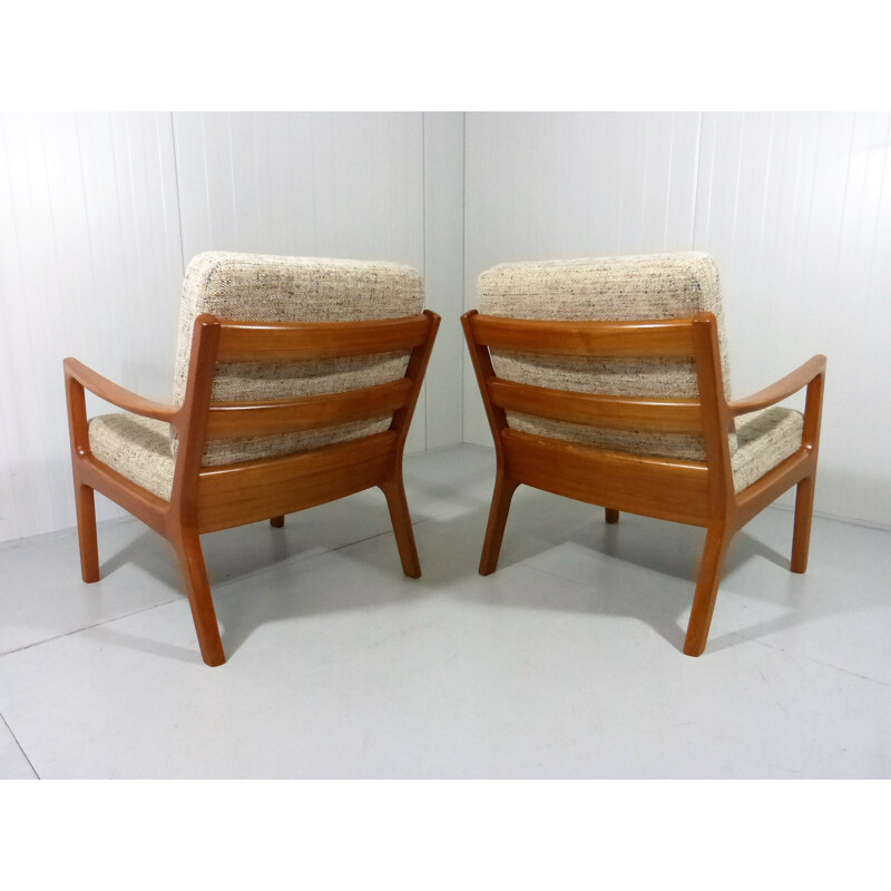 Pair of easy chairs model "Senator" by Ole Wanscher for Jeppesen - 1960s