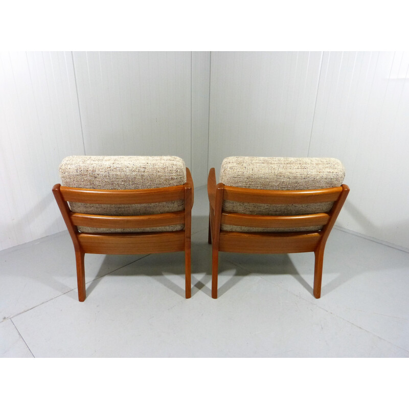 Pair of easy chairs model "Senator" by Ole Wanscher for Jeppesen - 1960s