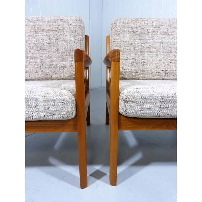 Pair of easy chairs model "Senator" by Ole Wanscher for Jeppesen - 1960s