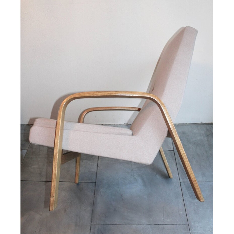 Paire de fauteuils vintage en bois courbé par ARP - 1950