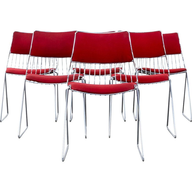 Set of 6 dining chair by  Rudi Verelst for Novalux - 1970s