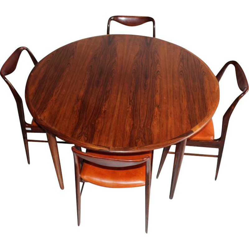 Table à repas vintage en palissandre Skovmand & Andersen - 1960