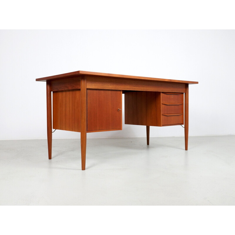 Scandinavian vintage teak desk by Gunnar Nielsen Tibergaard - 1960s